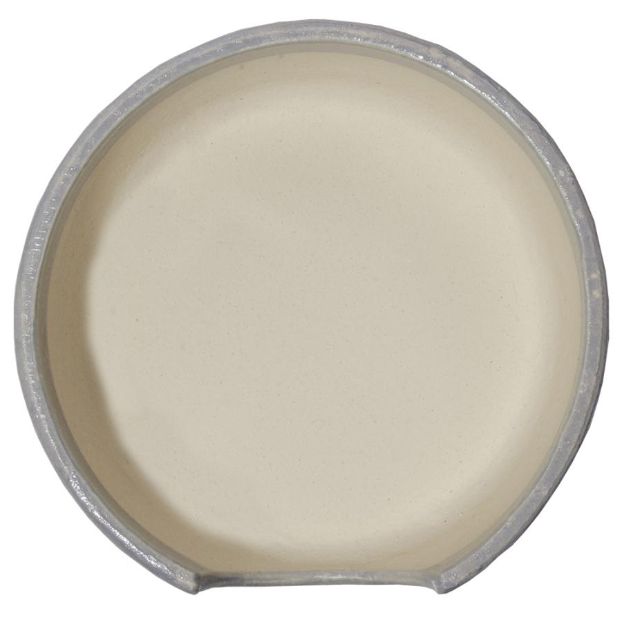 シェルター　ボーダーウェットシェルター　Ｌホワイトバイオレット　信楽焼　爬虫類　両生類 | チャーム（ペット） | 03