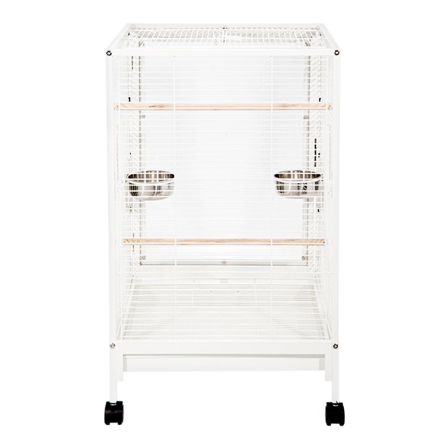 Leaf Corp 中型インコ用ケージ 幅46x奥行き46x高さ77cm 前面