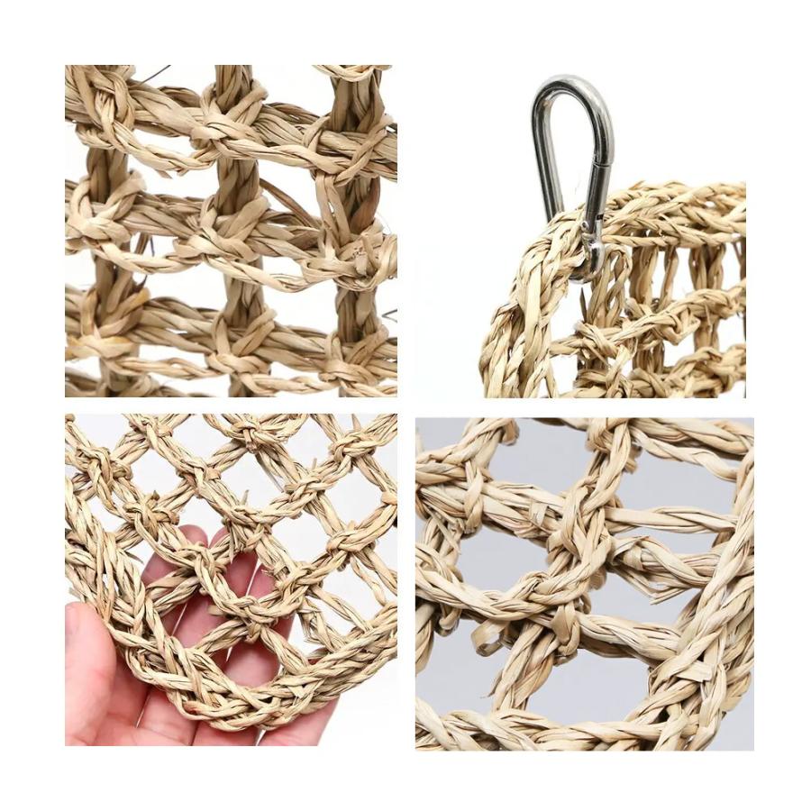 うさぎのほりほりイ草マット カラビナ付き 1枚 モルモット デグー