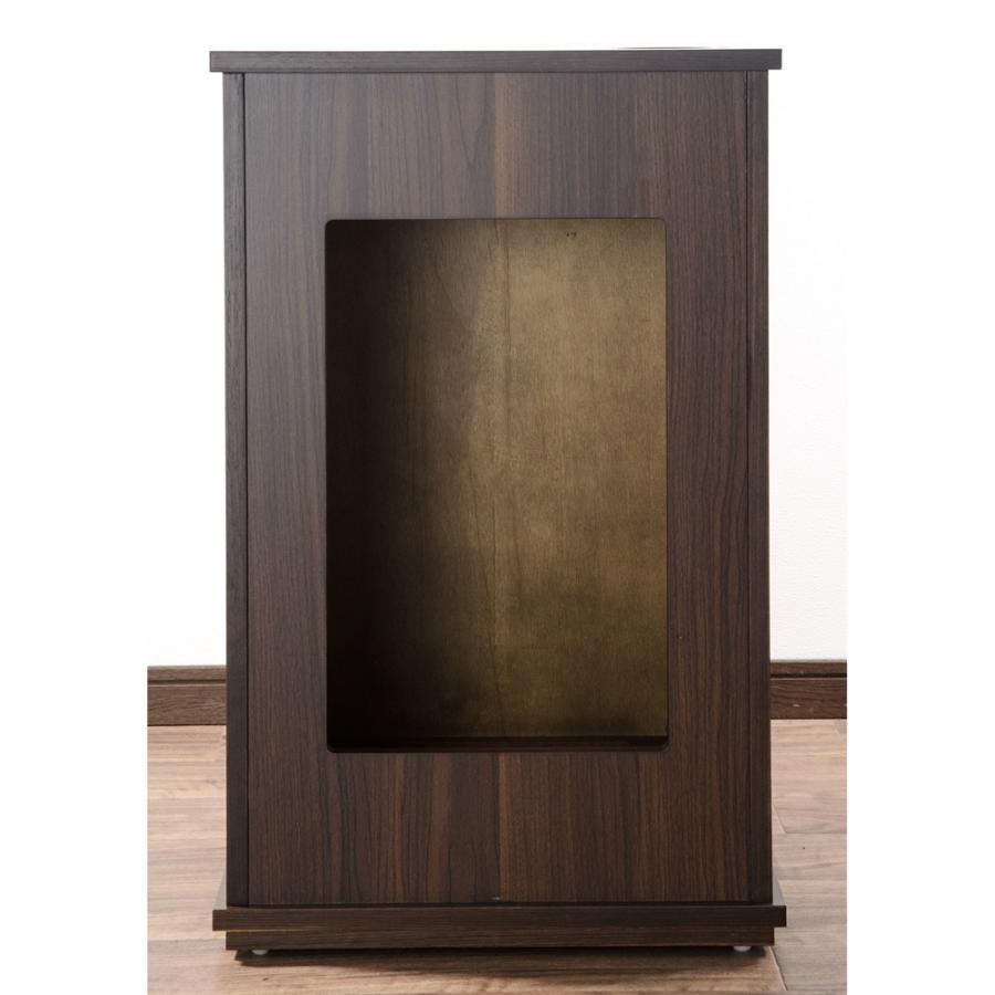 組立済み）アクロ 水槽台 45×45×70 穴有り ウォルナット