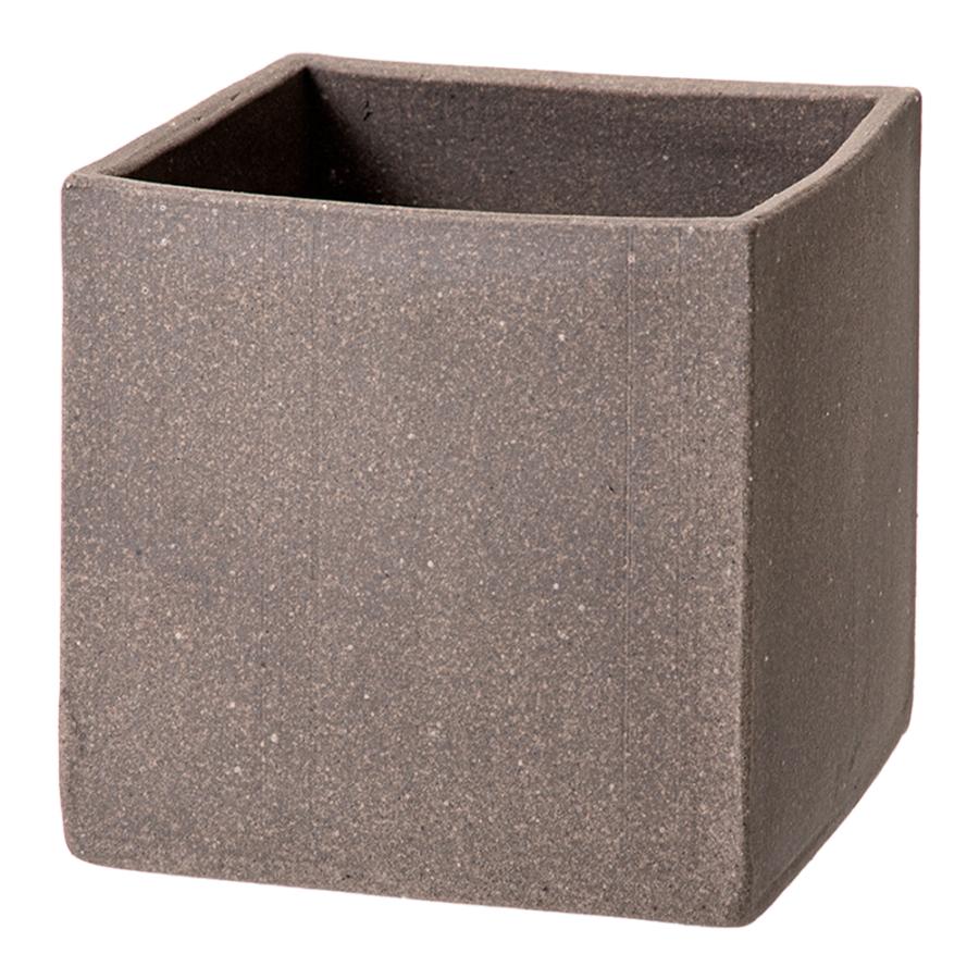 国産 手作り睡蓮鉢 益子焼 彩 ｓａｉ 角 焼締 直径１８ｃｍ ビオトープ 78 以上節約