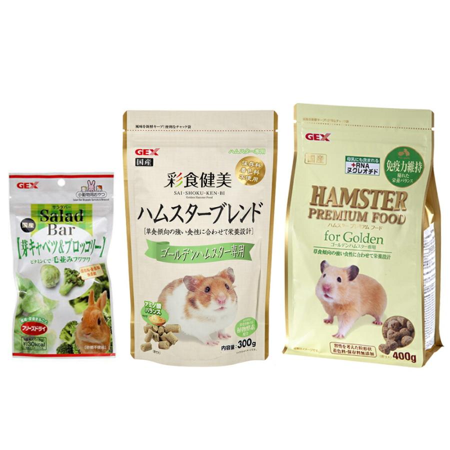 GEX（ジェックス） ゴールデンハムスター専用フード2種＋おやつセット