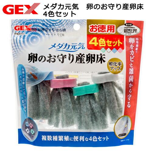 メダカ元気 GEX メダカ元気 卵のお守り産卵床 4色セット : charm