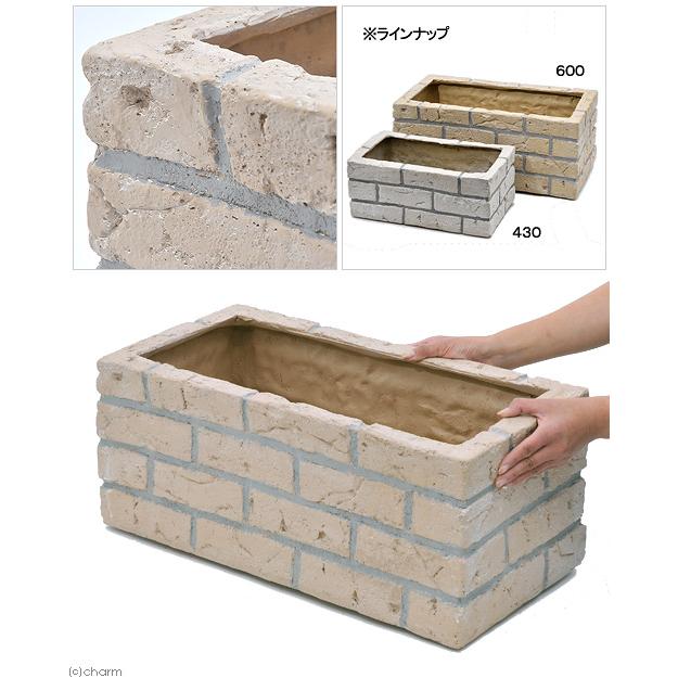 プランター　ＦＲＰ　レンガ調プランター　６００Ｆ　ホワイトＰ（Ｗ６０×Ｄ３０×Ｈ２５ｃｍ）　お一人様１点限り_1