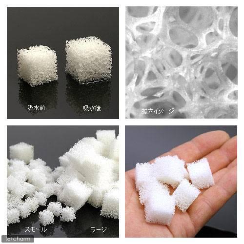 軽量高品質ろ材　Ｇｅｌ　Ｃｕｂｅ（ゲルキューブ）　バクテリア用　ラージ　１リットル（淡水・海水用）×１０袋_1