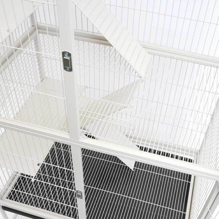 Leaf Corp アウトレット品 4階建て大型ケージ ホワイト 組立確認済