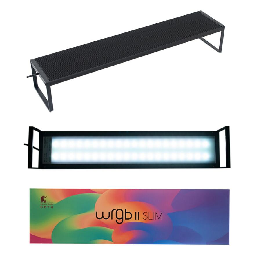 【高性能＆美発色】Chihiros WRGB II 60 水槽用LEDライト Chihiros LED WRGB2 SLIM60 ブラック RGB