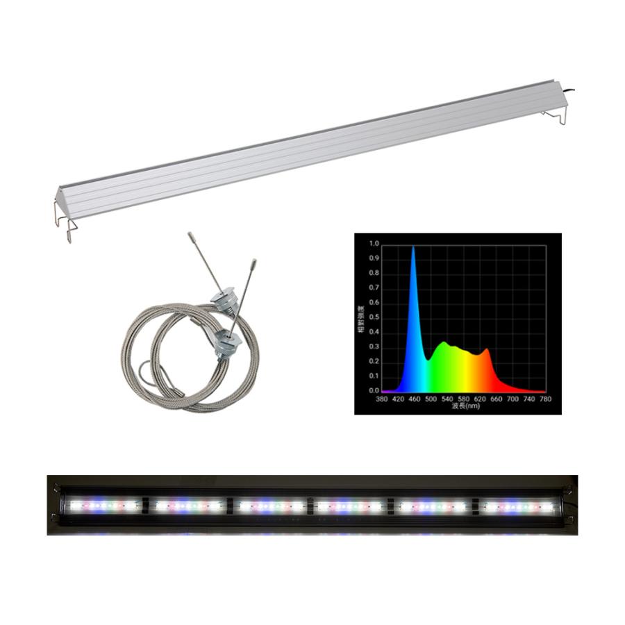 アクロ　ＴＲＩＡＮＧＬＥ　ＬＥＤ　ＧＲＯＷ＆ＢＲＩＧＨＥＴ　１２００　吊り下げ用ライトスタンドセット　アクアリウム　水槽　照明_1