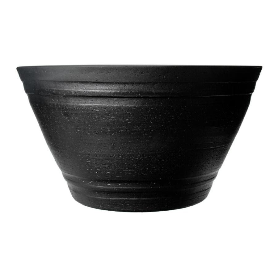 鉢 セラアート 睡蓮鉢 39号 黒 （外径390×高さ210mm