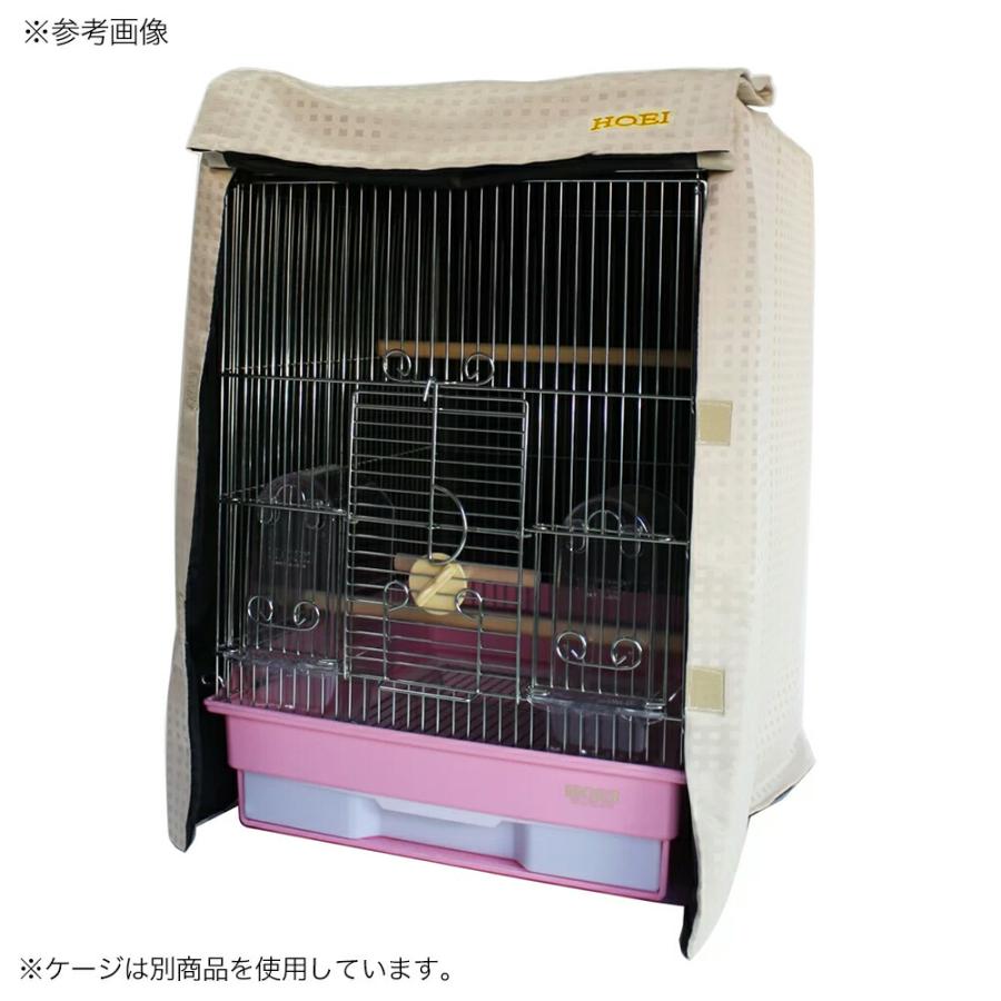 鳥かご　ＨＯＥＩ　３５手のりＧ　ブルー　文鳥などのフィンチ・小型インコ飼育スターターセット（３７×４１．５×５４．５ｃｍ）ブルー　銀メッキ_3