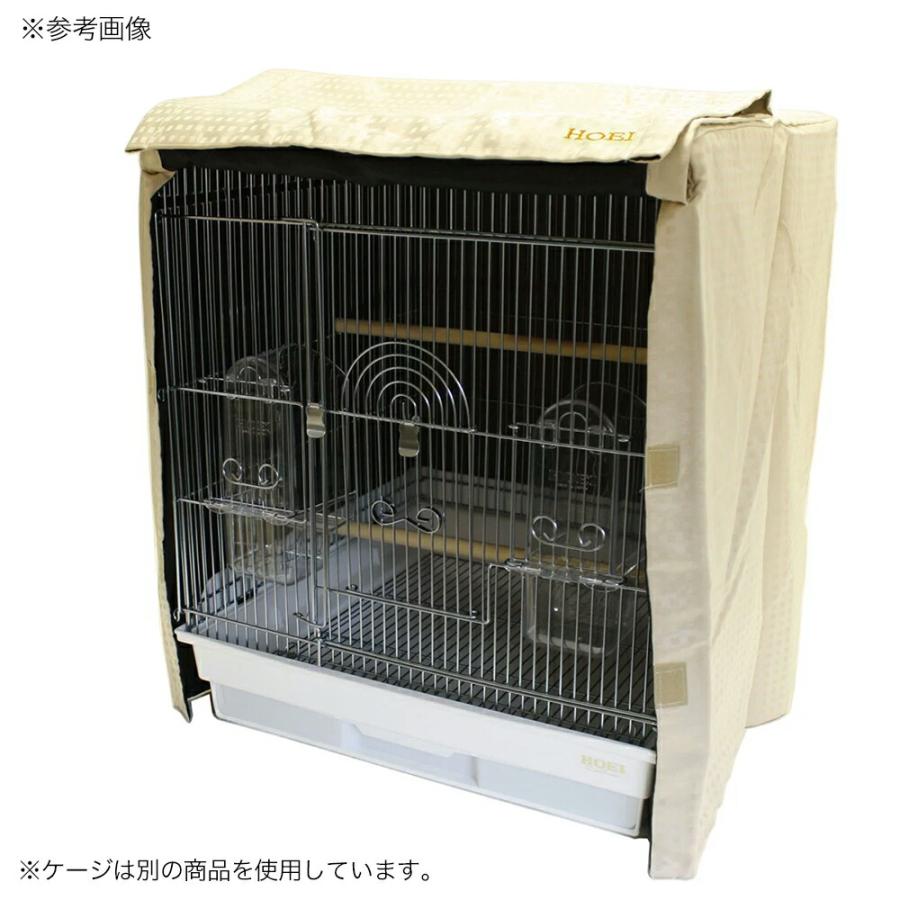 鳥かご　ＨＯＥＩ　中型インコ　オウム　飼育スターターセット（４６．５×４６．５×５８ｃｍ）ブラウン　銀メッキ_3