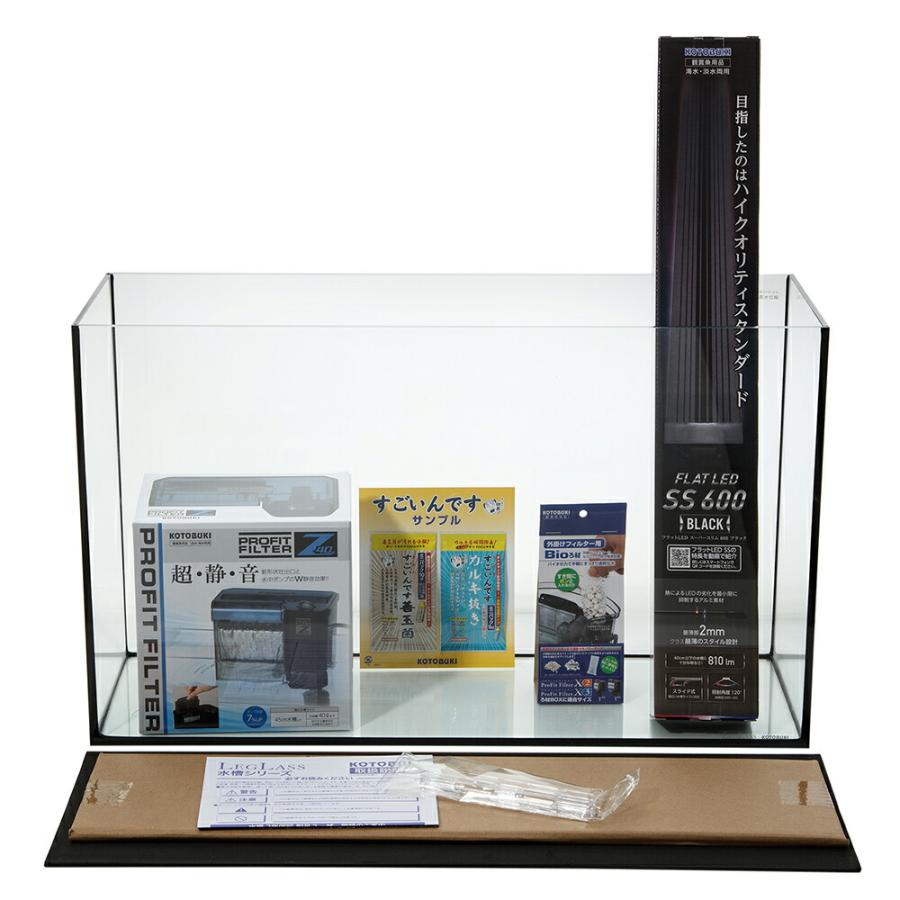 LEGLASS コトブキ工芸 水槽セット レグラス F−600SH／B LED