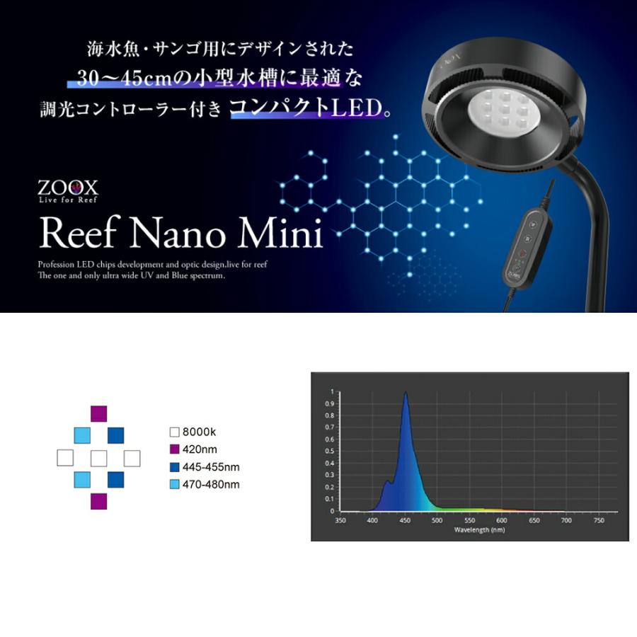 ZOOX リーフナノミニ 30〜45cm水槽用 サンゴ育成・色揚げ