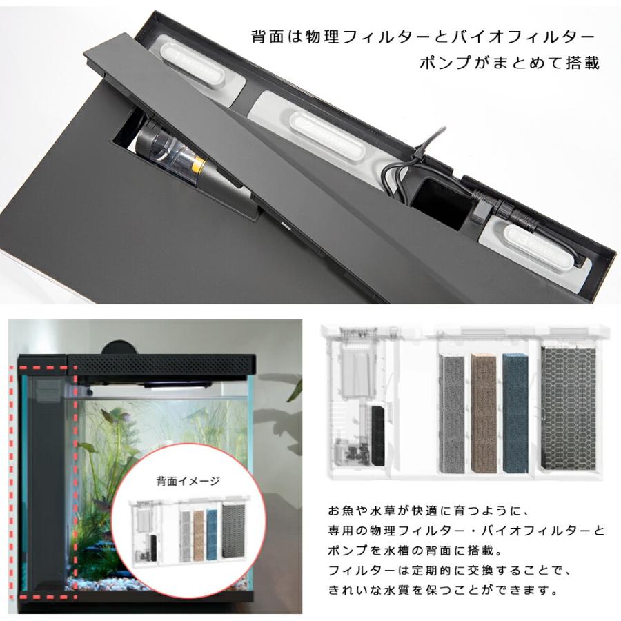 Biorium Smart Aquarium ＆ ポンプ ＆ 物理フィルタ Biorium Smart Aquarium スマート水槽 44．6