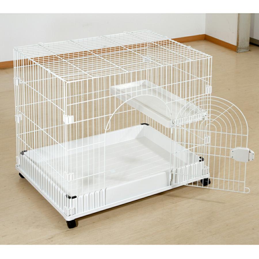ジービー　猫用ケージ　ＦＷ−Ｃ１　ホワイト×ホワイト　キャスター付き　幅９１０×奥行き６４０×高さ７９０ｍｍ_1