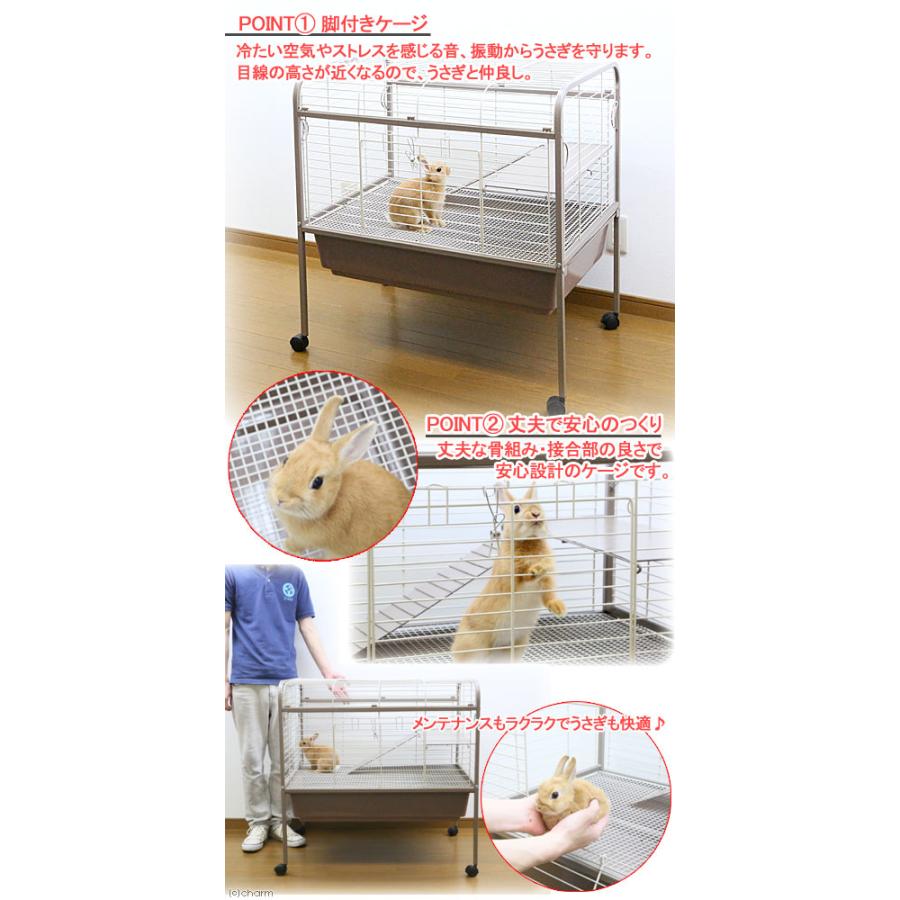 Leaf Corp うさぎケージ アウトレット品 脚付き M（82．4×54．9