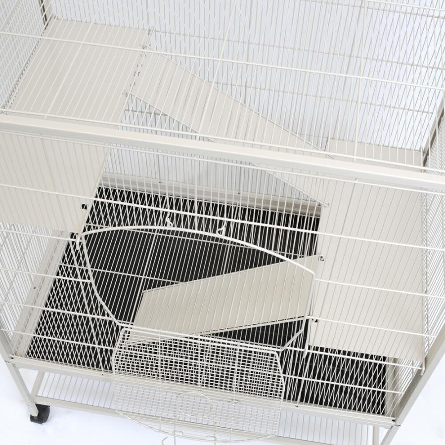 Leaf Corp アウトレット品 3階建て広々ケージ ホワイト 組立確認済