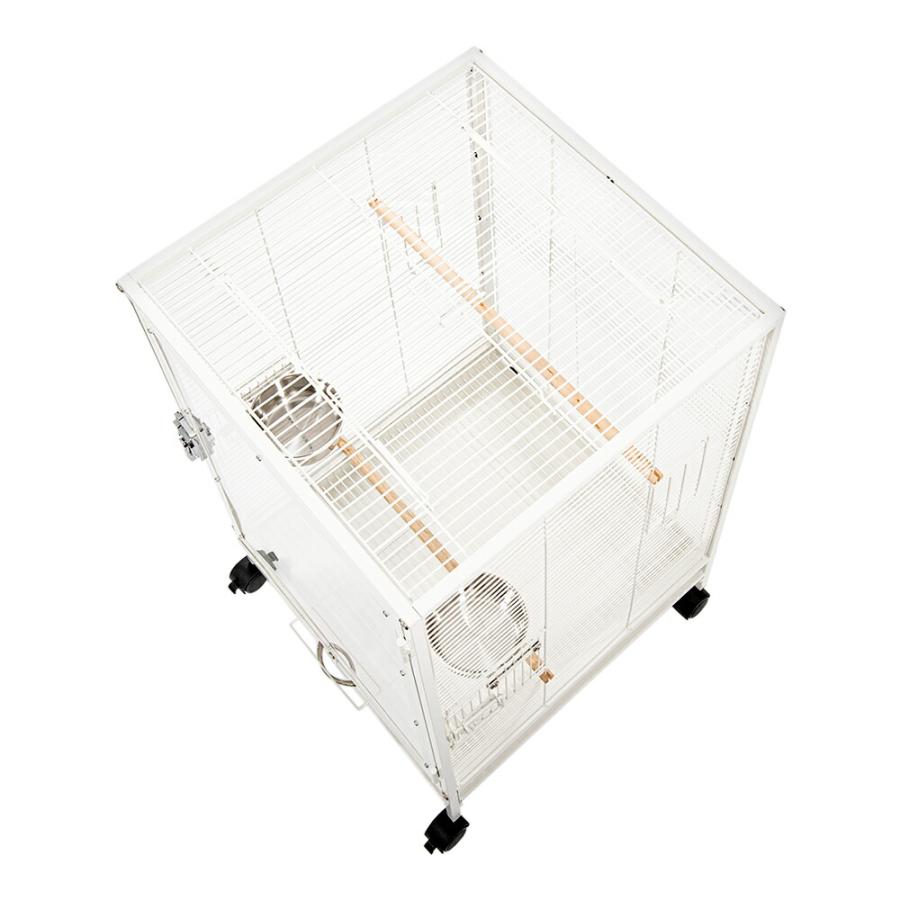 Leaf Corp 中型インコ用ケージ 幅46x奥行き46x高さ77cm 前面