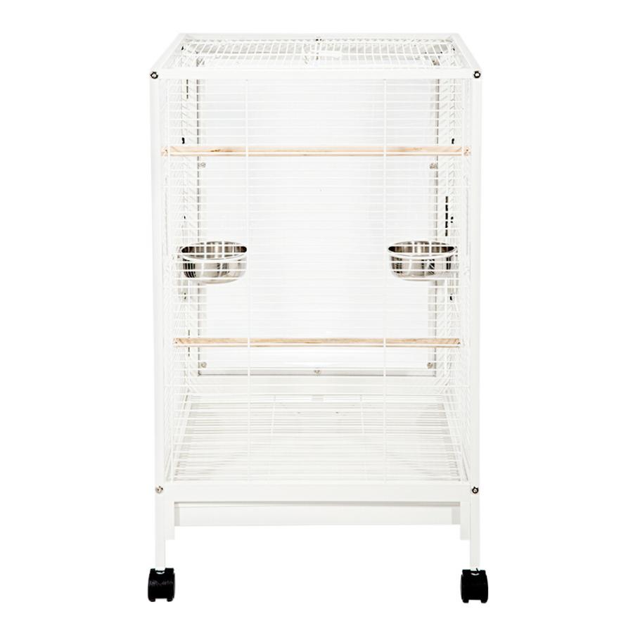 Leaf Corp 中型インコ用ケージ 幅46x奥行き46x高さ77cm 前面