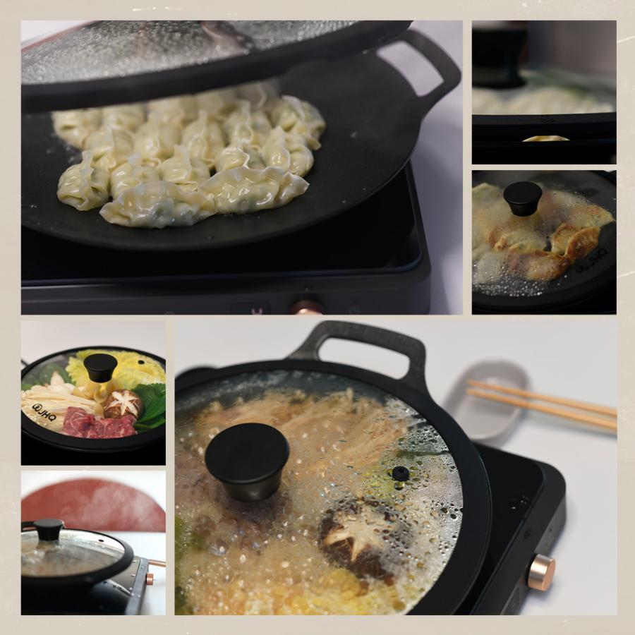 新品未使用！マルチグリドル29cm ディープタイプ　フタとケース　セット！ マルチグリドル JHQ 29cm 専用蓋 正規品 鉄板マルチグリドル 蓋