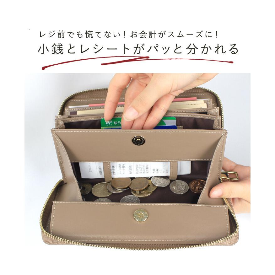 LIZDAYS リズデイズ 本革 長財布 コインスルー 財布 じゃばら