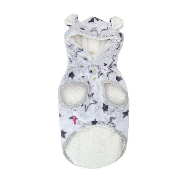 犬用♡可愛いもこもこ星柄フード付きパーカー / XXL/クレージーブー 犬用♡可愛いもこもこ星柄フード付きパーカー / XXL/クレージーブー 犬