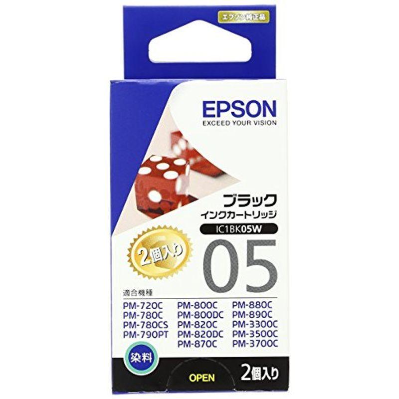 EPSON 純正インクカートリッジ IC1BK05W(モノクロインクカートリッジ×2)｜chanku-store