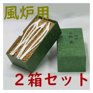 【茶道具セット・くぬぎ菊炭】　枝炭　風炉用　２箱セット　（計２０本入）　　*増田屋*　｜chanoyu