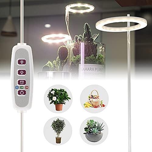 植物育成ライト 植物LEDライト 100W 20LED 定時機能高輝度 無段階調光 室内栽培ランプ USB給電式 植物栽培ランプ
