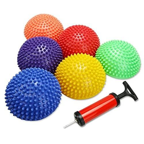 バランスストーン バランスボール 半円型 カラフル 国際ブランド ヨガボール エクササイズ 6個セット トレーニング