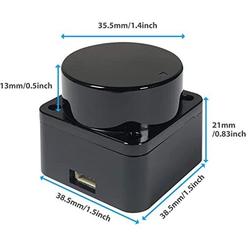 youyeetoo 超小型ライダーDTOFレーダー360度12メートル半径スキャン25000ルクス抵抗ロボットの障害物 youyeetoo