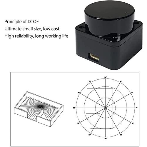 youyeetoo 超小型ライダーDTOFレーダー360度12メートル半径スキャン25000ルクス抵抗ロボットの障害物 youyeetoo
