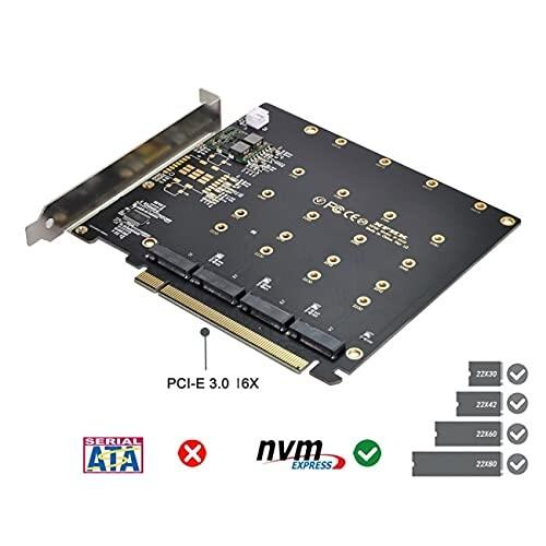 NFHK PCI-E 3.0 X4レーンホストアダプタM.2 AHCI NVME SSD MキーコンバータPCI Express X16_4