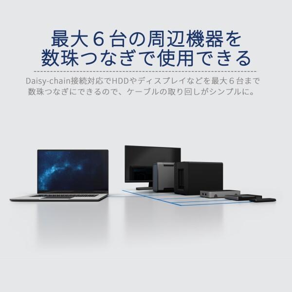 住友電工 (メーカー直販) Thunderbolt3 ケーブル (認証済 Active 40Gbps 黒) USB Type-C ケーブル (2.0m)