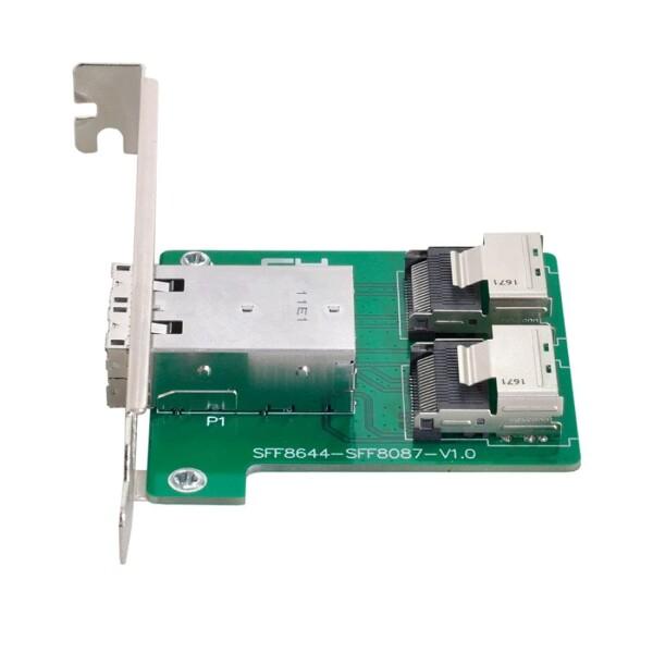 chenyang Mini SAS 2 SFF-8644 to 2 SFF-8087 HD データサーバーコンバーターアダプター ブラケット付き_6