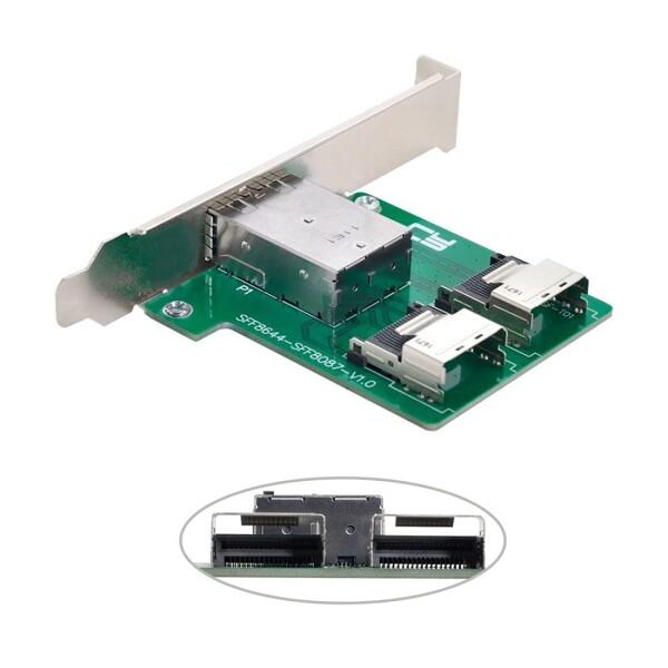 chenyang Mini SAS 2 SFF-8644 to 2 SFF-8087 HD データサーバーコンバーターアダプター ブラケット付き_7