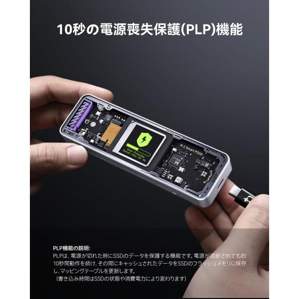 DOCKCASE M.2 NVMe SSD 外付けケース USB 3.2 Gen 2 Type-C (10 Gbps) 2230/2242/2260/2280サイズのNVMe PCIeに対応するハ_2