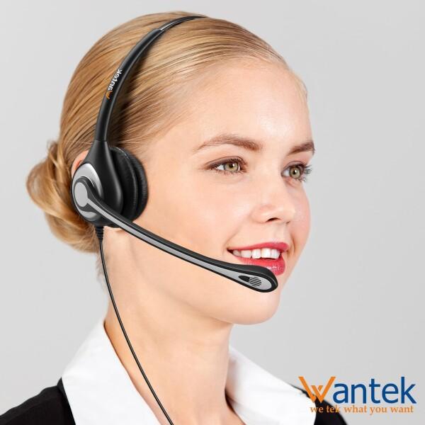 WantekヘッドセットUSB 3.5mm TypeC 両耳 ノイズキャンセリングマイク