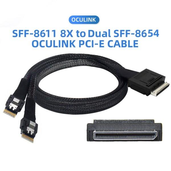 Chenyang SFF-8611 - SFF-8654ケーブル、OCuLink PCIe PCI-Express 8X