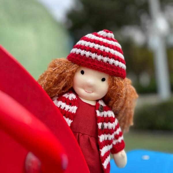 BlissfulPixie ウォルドルフ人形 手作り人形 Waldorf Doll - Quinn 30cm 柔らかい 女の子 かわいい ぬいぐる_3