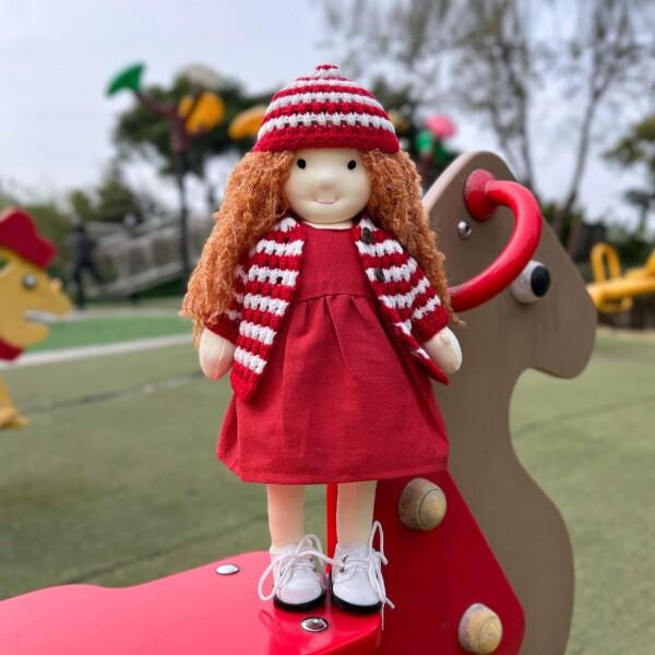 BlissfulPixie ウォルドルフ人形 手作り人形 Waldorf Doll - Quinn 30cm 柔らかい 女の子 かわいい ぬいぐる_4