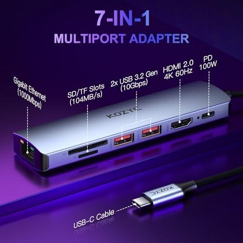 USB Cハブ 4K HDMI、VGE 6イン1 USB CマルチポートUSB Amazon | Vigoole USB C ハブ デュアルモニター 6 IN 1 Type C