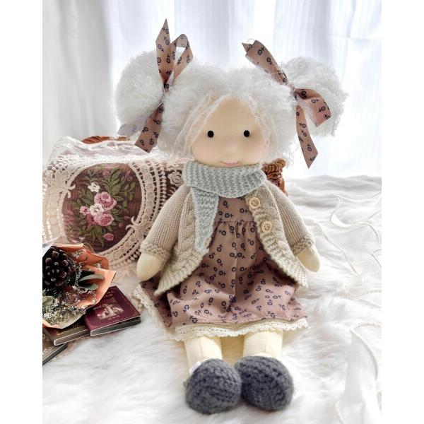 BlissfulPixie ウォルドルフ人形 手作り人形 Waldorf Doll - Juu 30cm 柔らかい 女の子 かわいい ぬいぐるみ_3