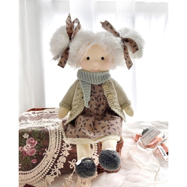 BlissfulPixie ウォルドルフ人形 手作り人形 Waldorf Doll - Juu 30cm 柔らかい 女の子 かわいい ぬいぐるみ_4