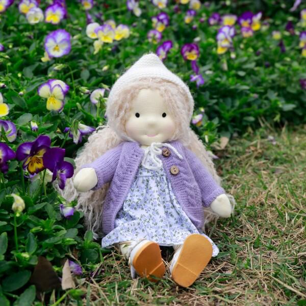 BlissfulPixie ウォルドルフ人形 手作り人形 Waldorf Doll - Bunny 30cm 柔らかい 女の子 かわいい ぬいぐる_6