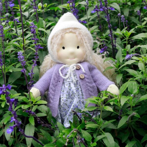 BlissfulPixie ウォルドルフ人形 手作り人形 Waldorf Doll - Bunny 30cm 柔らかい 女の子 かわいい ぬいぐる_7