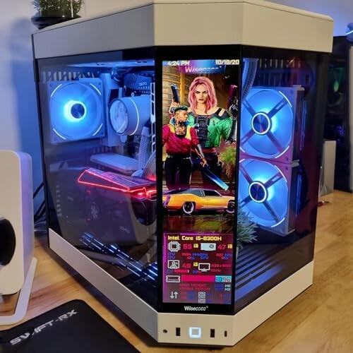 wisecoco Y60用 PCケース モニター 12.6インチ 細長液晶