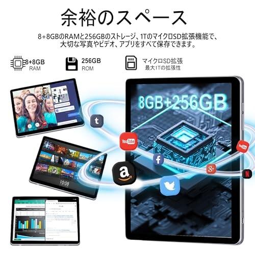 Veidoo 13 インチ Android タブレット、2K 2160x1440FHD スクリーン、8 