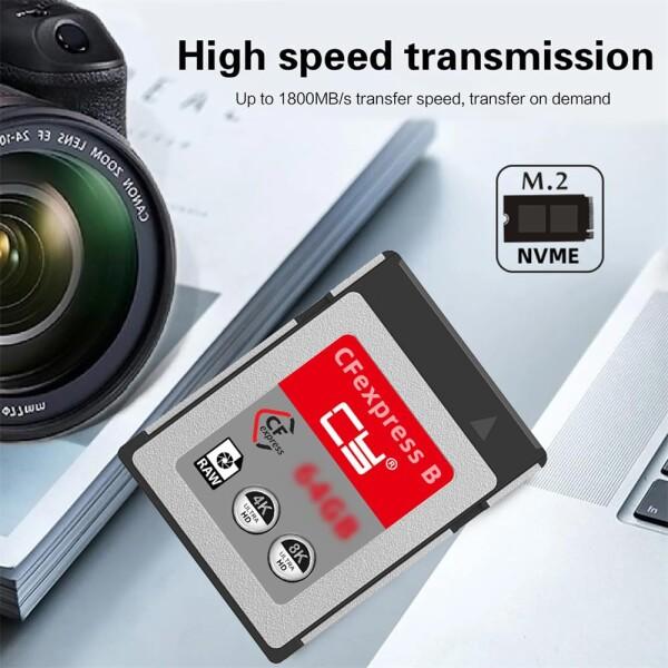 Scheda CFexpress Type-B NFHK Da 64 GB - Velocità Fino A 800 MB/s Per Video 8K RAW - Foto 10