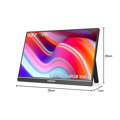 新品】ARZOPA モバイルモニター 16.1インチ 100％ sRGB広色域